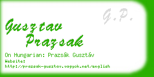 gusztav prazsak business card